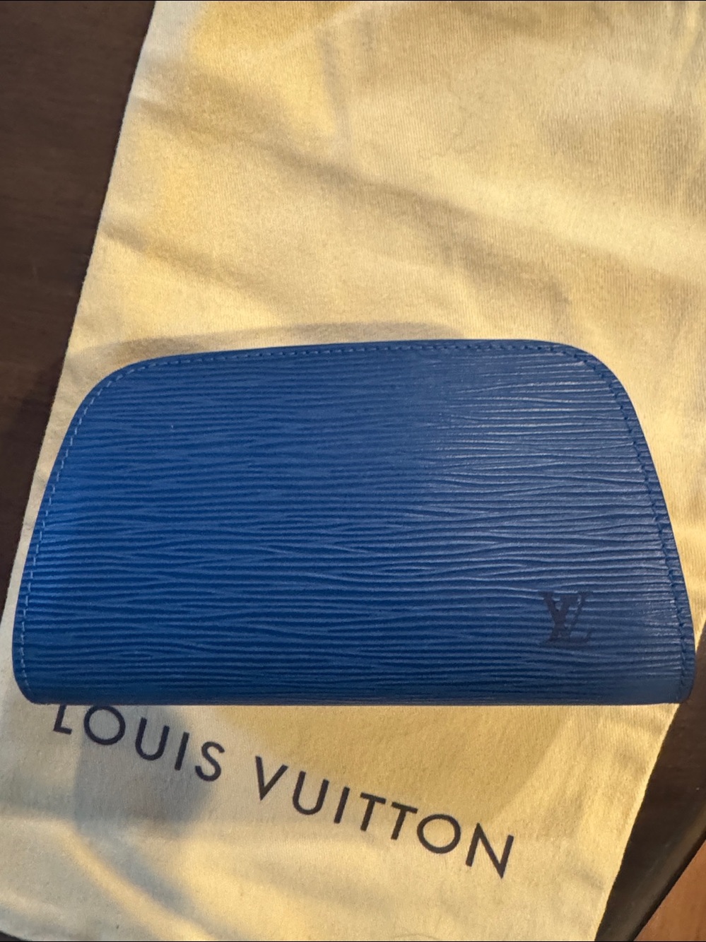Louis Vuitton Epi Dauphine GM Pouch Blue